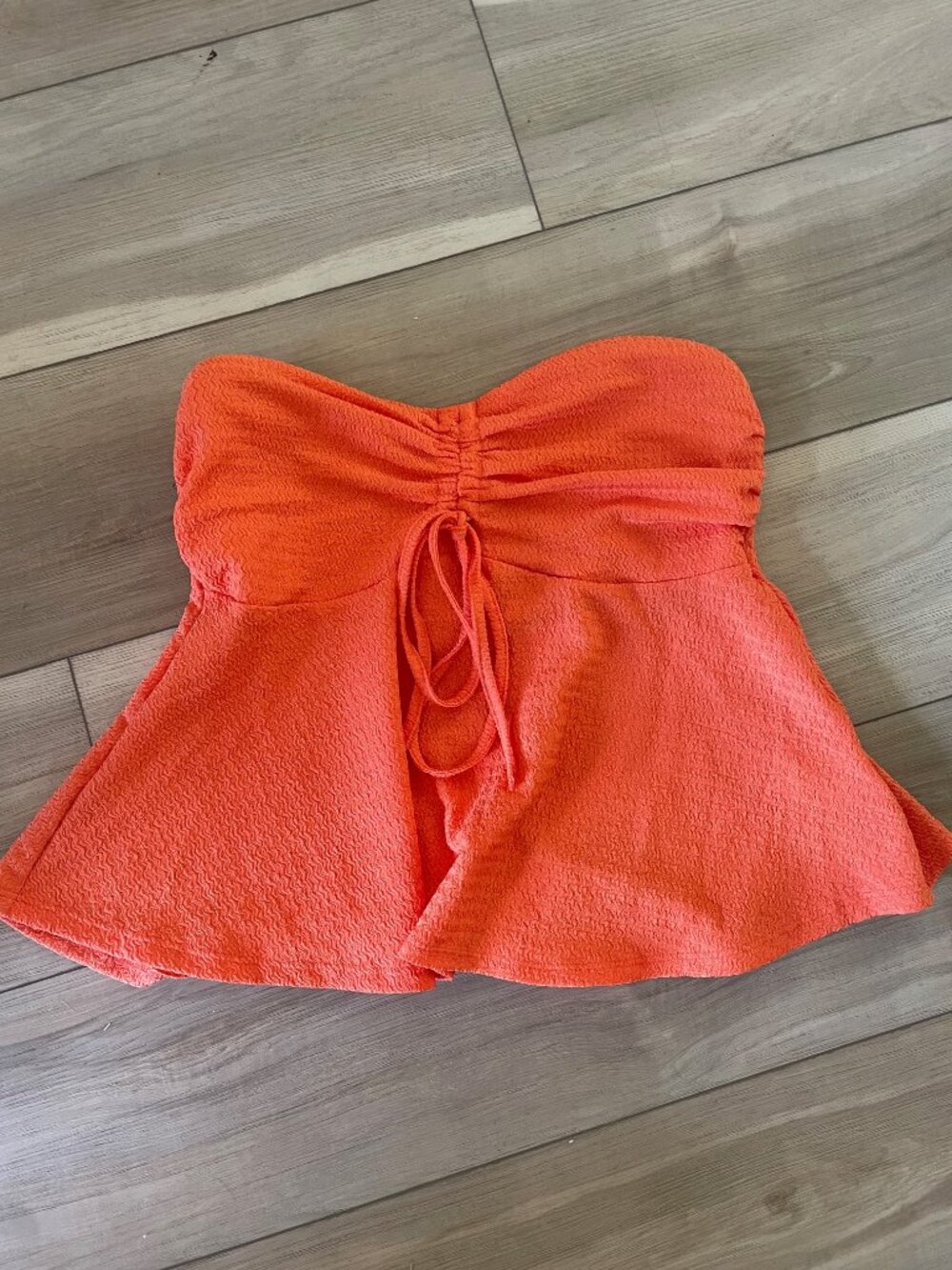 Orange flowy top MEDIUM